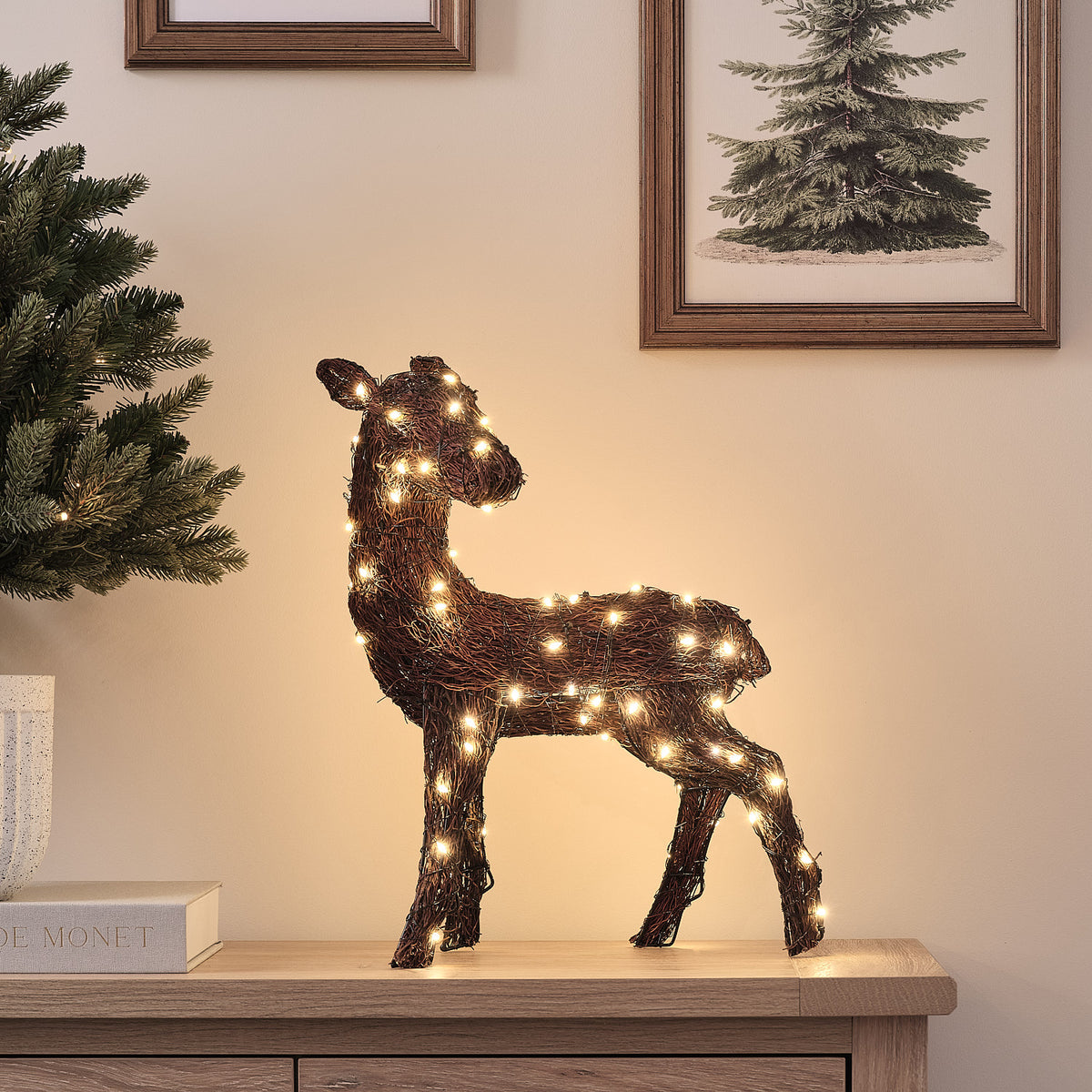 Helmsley Duel LED Stag & Doe Light Up Reindeer Duo