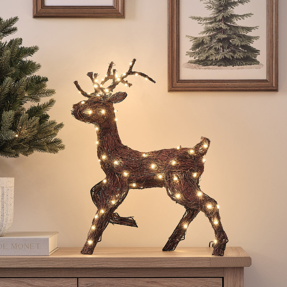 52cm Dual LED Helmsley Stag Light Up Reindeer