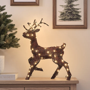 52cm Dual LED Helmsley Stag Light Up Reindeer