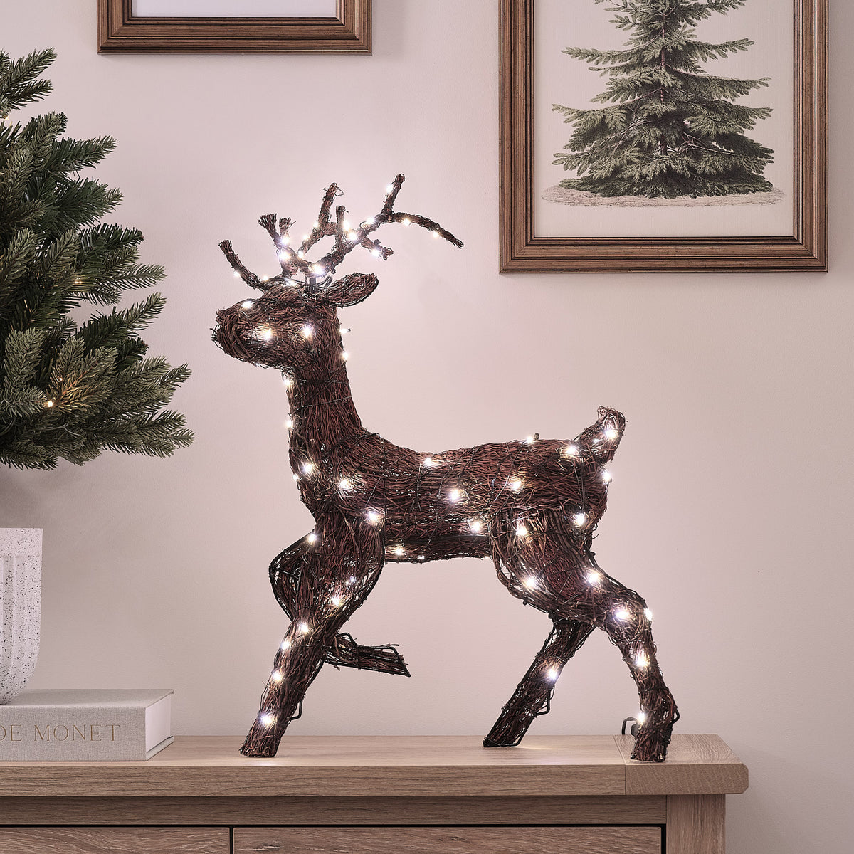52cm Dual LED Helmsley Stag Light Up Reindeer