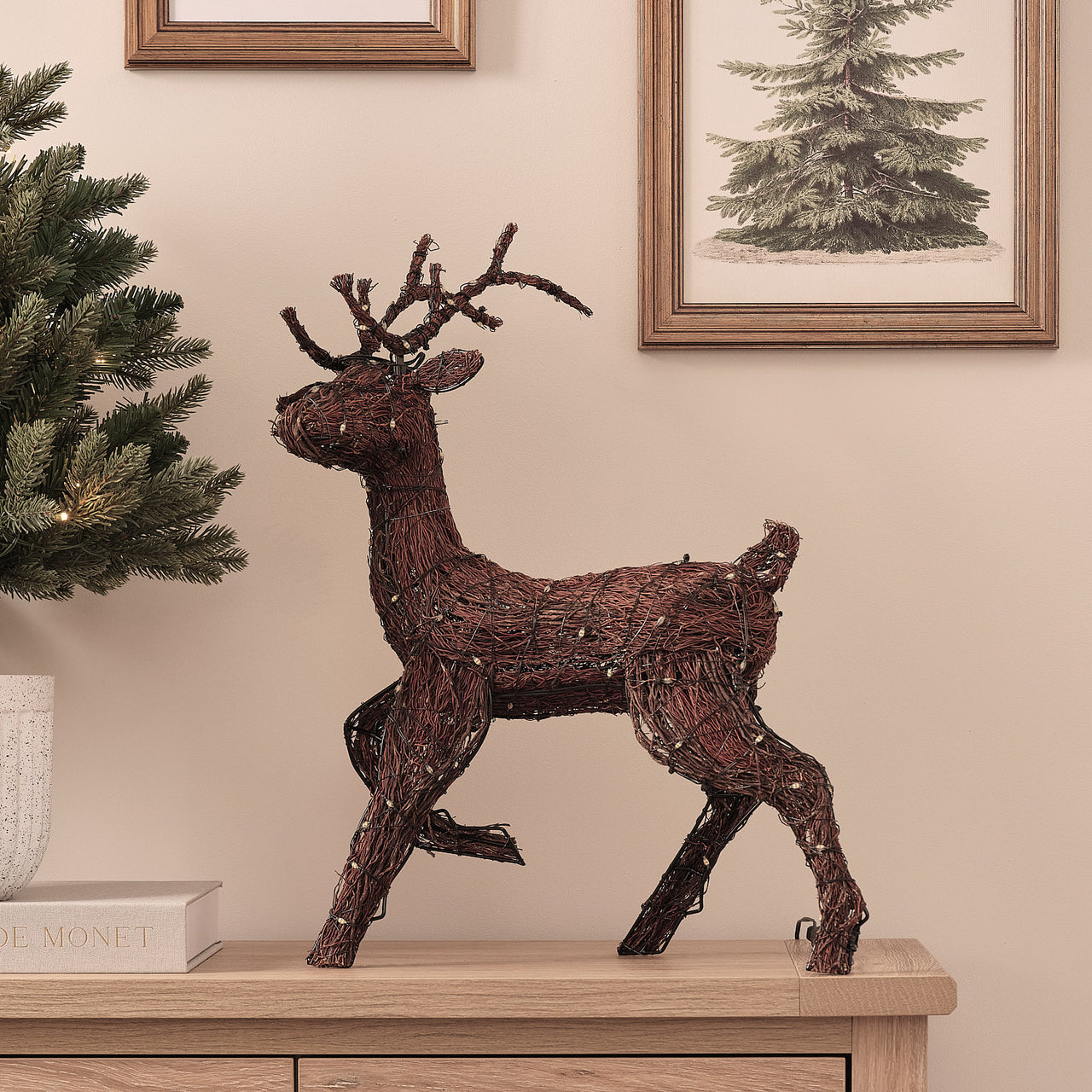 52cm Dual LED Helmsley Stag Light Up Reindeer