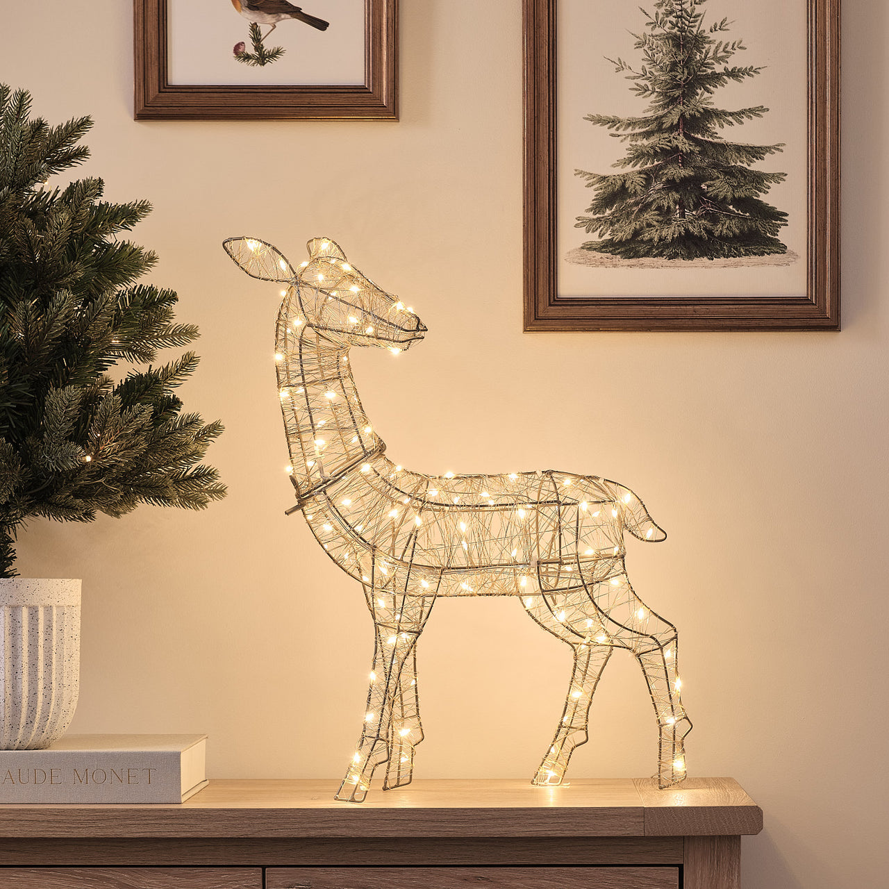 Hutton Mini Stag & Doe Light Up Reindeer Duo