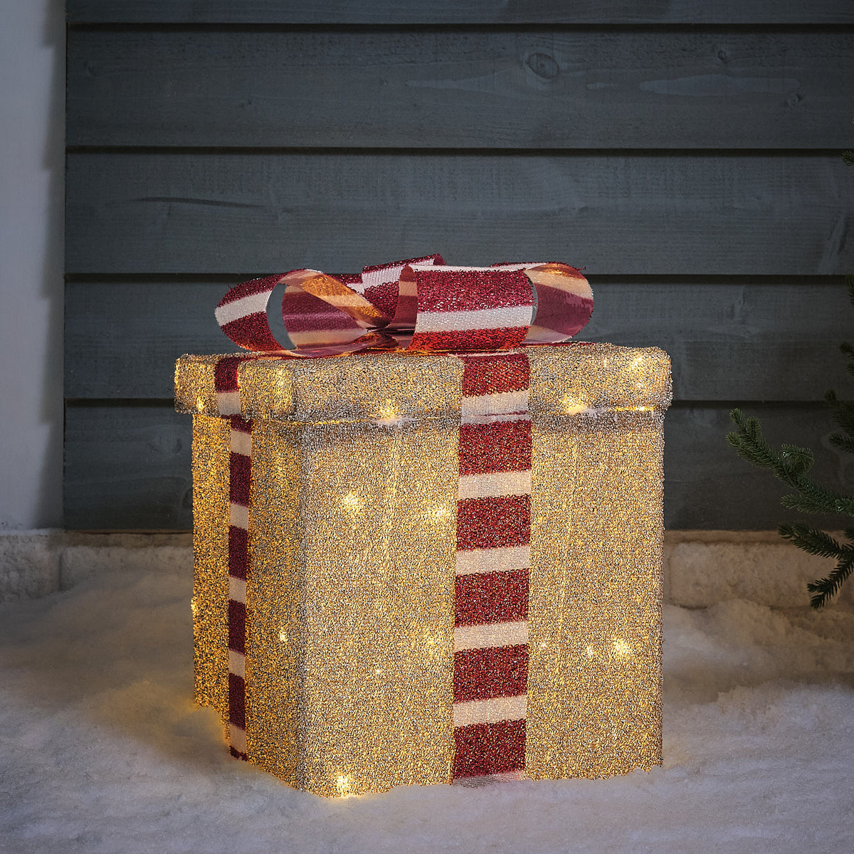 Pop Up Pooch in a Present Animated Outdoor Christmas Decoration
