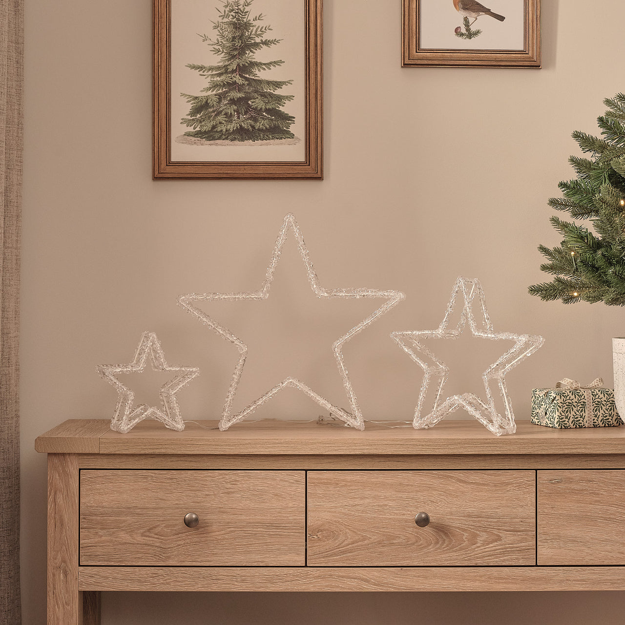 Star Silhouette LED 3D Acrylic Light Trio