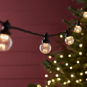 Pro Connect Warm White Connectable Festoon Lights Clear Cap Black Cable
