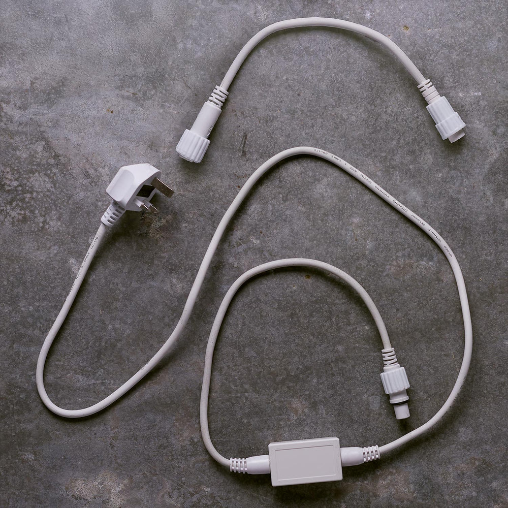 Pro Series Plug with Connector to IP44 strings (White Cable)