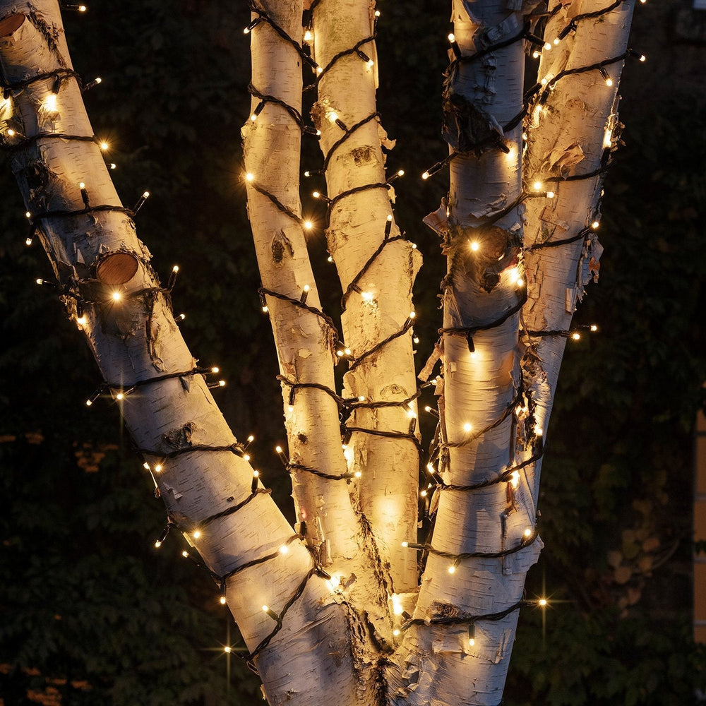 Pro Connect 135m 1350 Warm White Connectable String Lights Black Cable