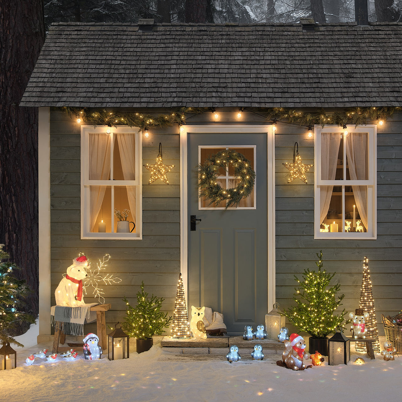 25cm Merlin Mouse LED 3D Acrylic Christmas Figure