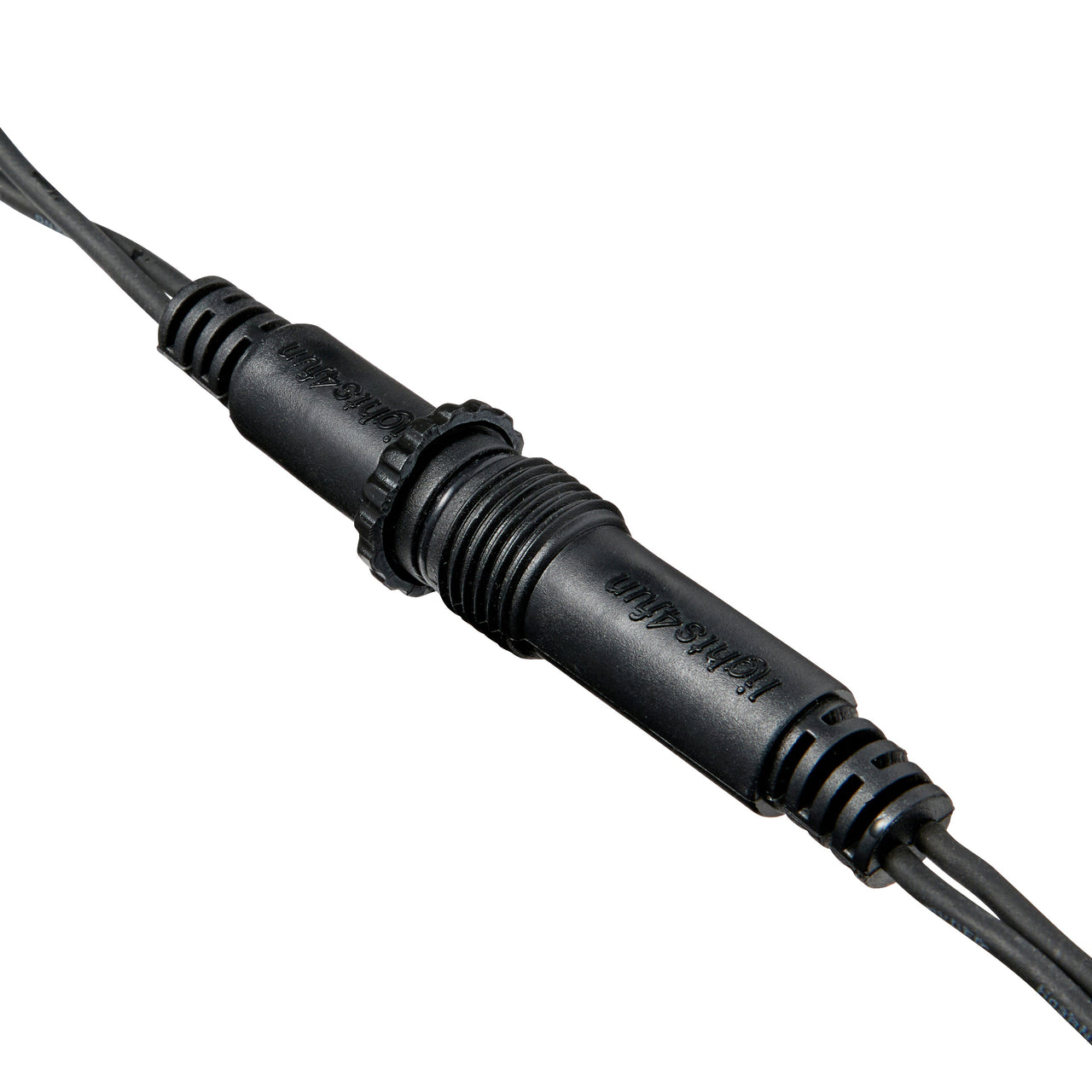 Pro Connect 90m 180 Warm White Connectable Festoon Lights Clear Cap Black Cable