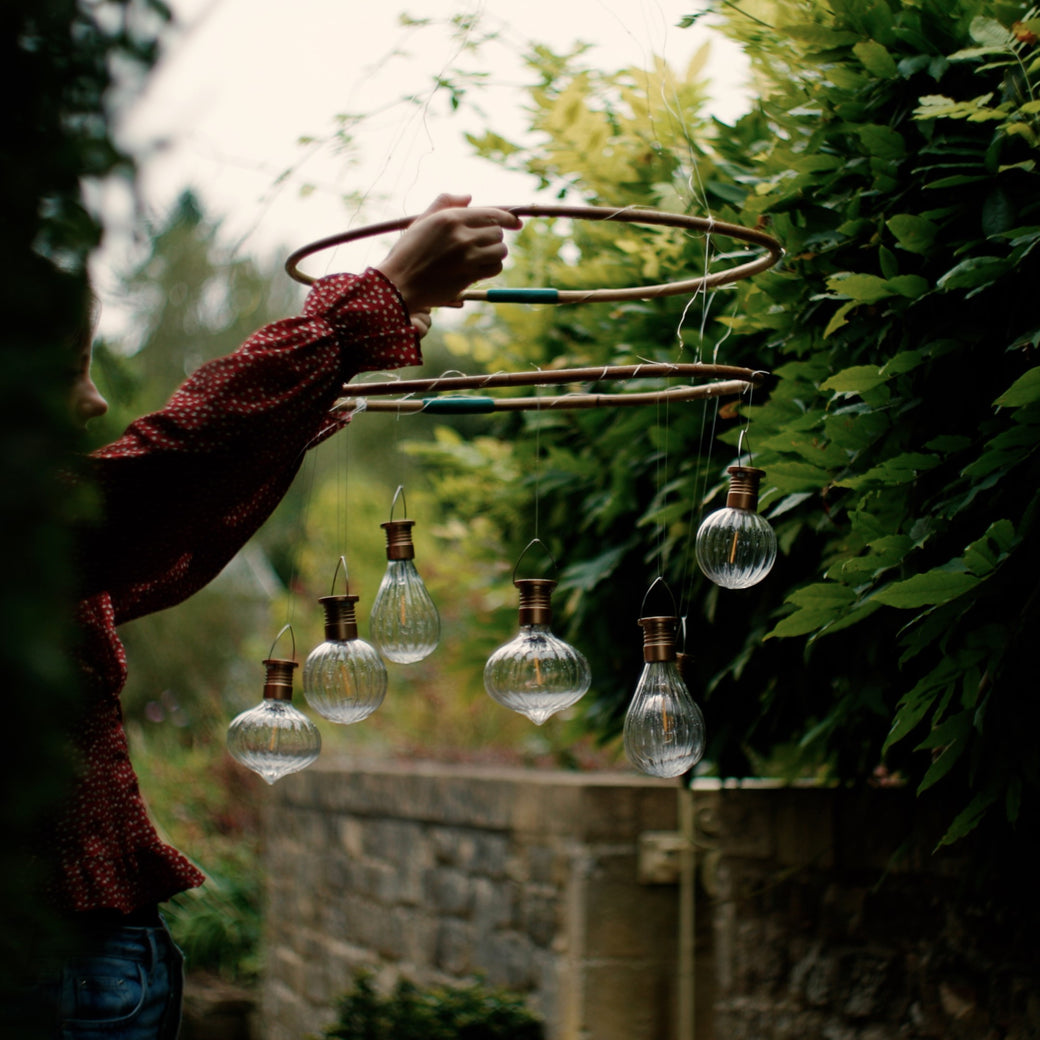 Diy Outdoor Chandelier With Solar Lights