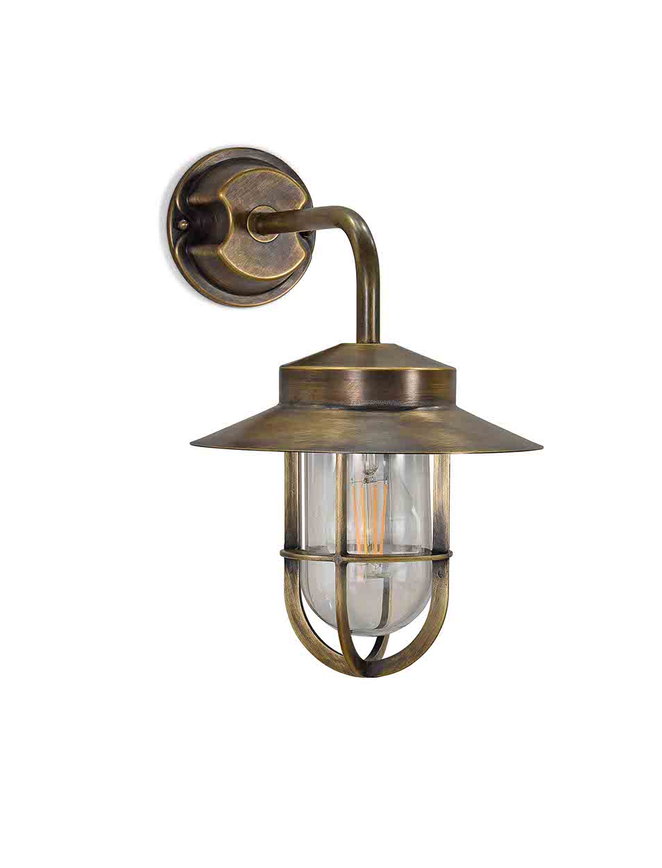 Hanwell Wall Light Antique Brass