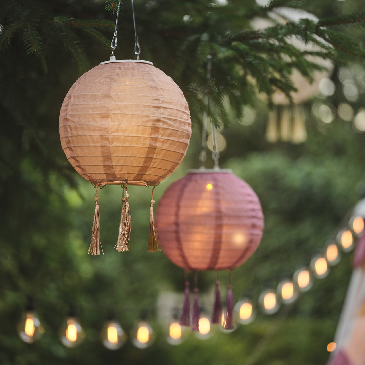 Lucena Tassel Solar Lanterns | Summer Decoration