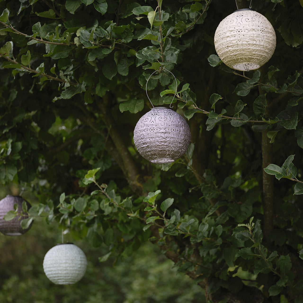Set of 3 Scandi Tyvek Solar Lanterns