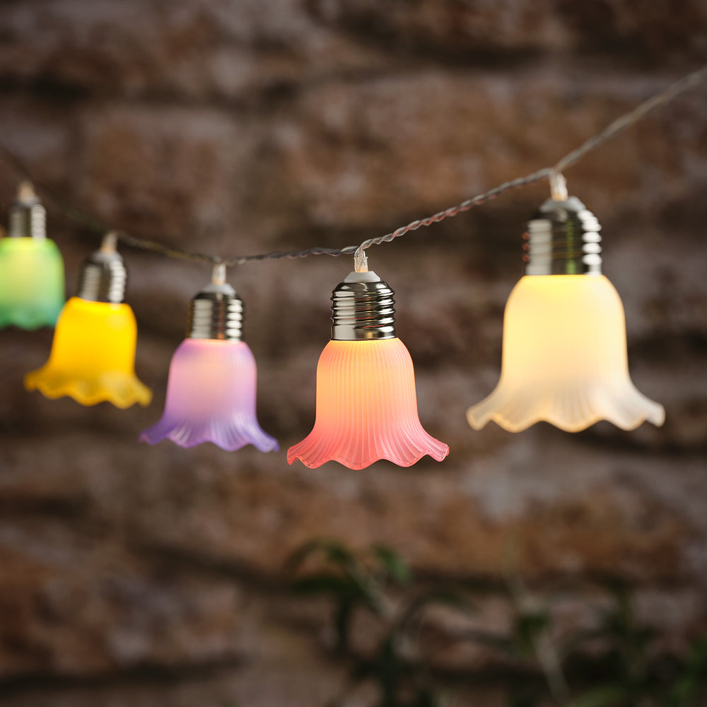 10 Pastel Petal Solar Fairy Lights