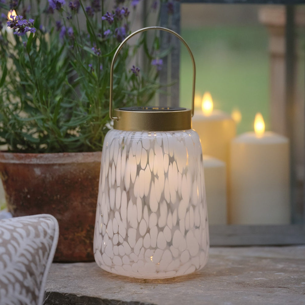 Confetti Glass Solar Lantern