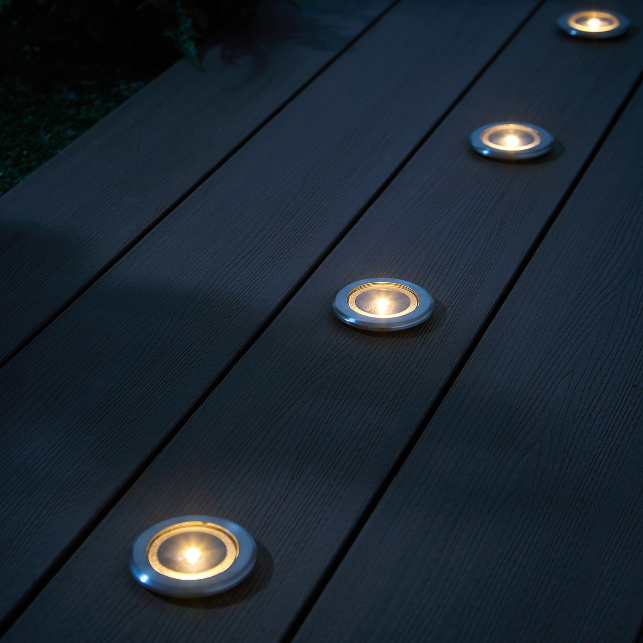 4 Solar Decking Spotlights | Garden Lights & Decoration | Night Lights