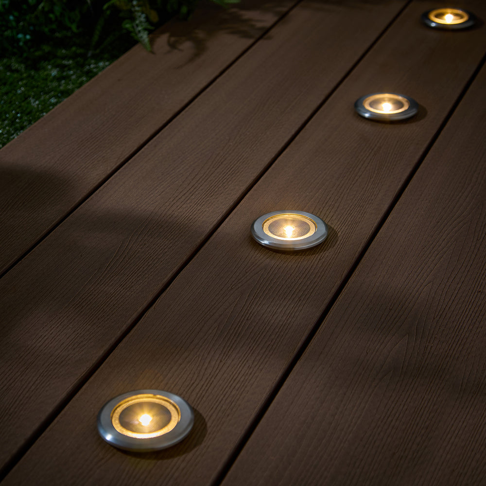 4 Solar Decking Spotlights | Garden Lights & Decoration