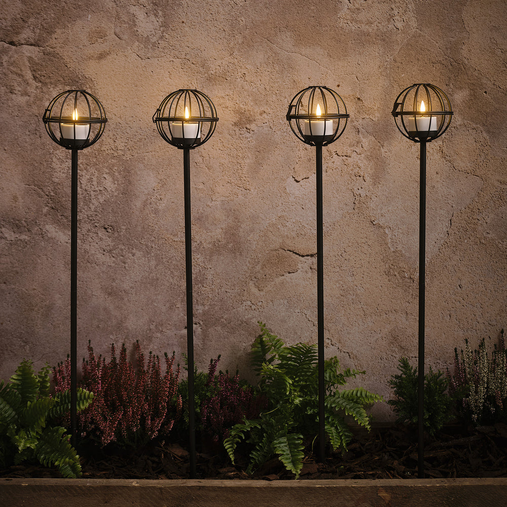 4 Outdoor TruGlow® Votive Candle Solar Stake Lights