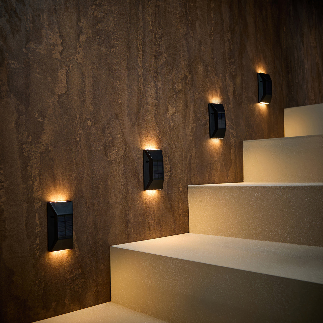 4 Solar Up and Down Wall Lights | Garden Light decoration