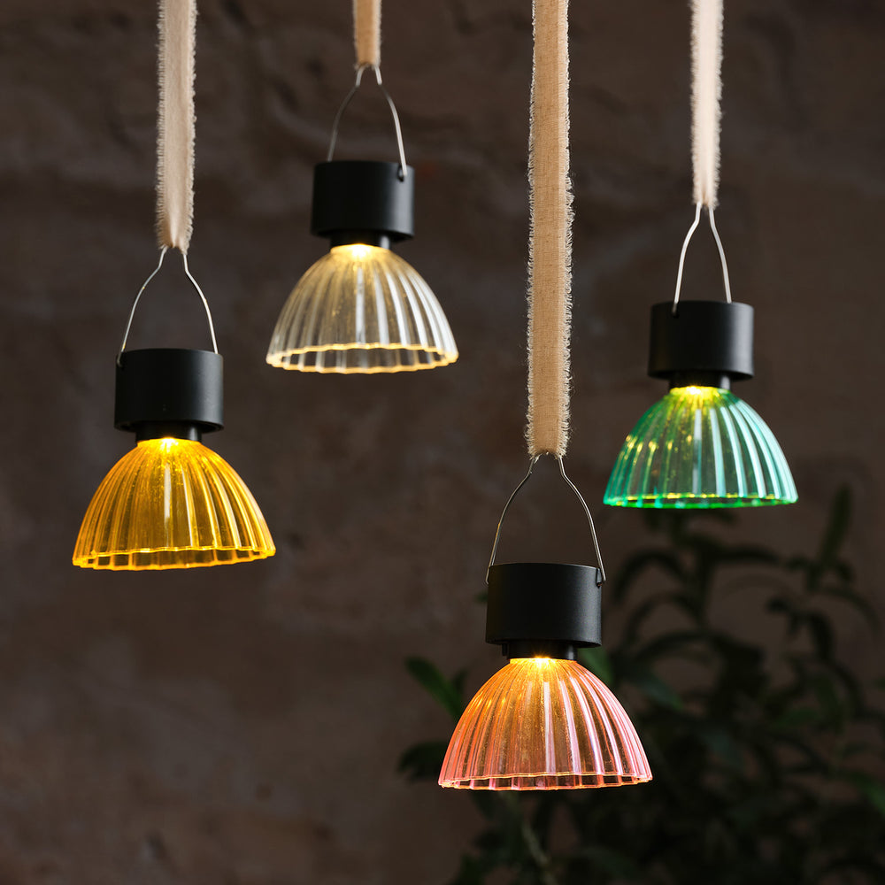 4 Lustre Pastel Solar Hanging Lights