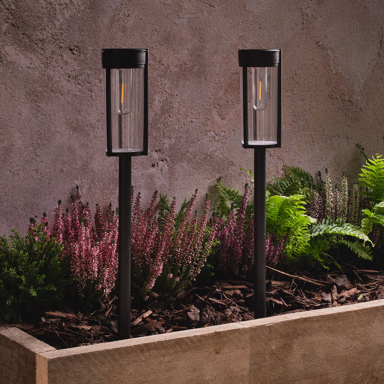 2 Woburn Solar Stake Lights