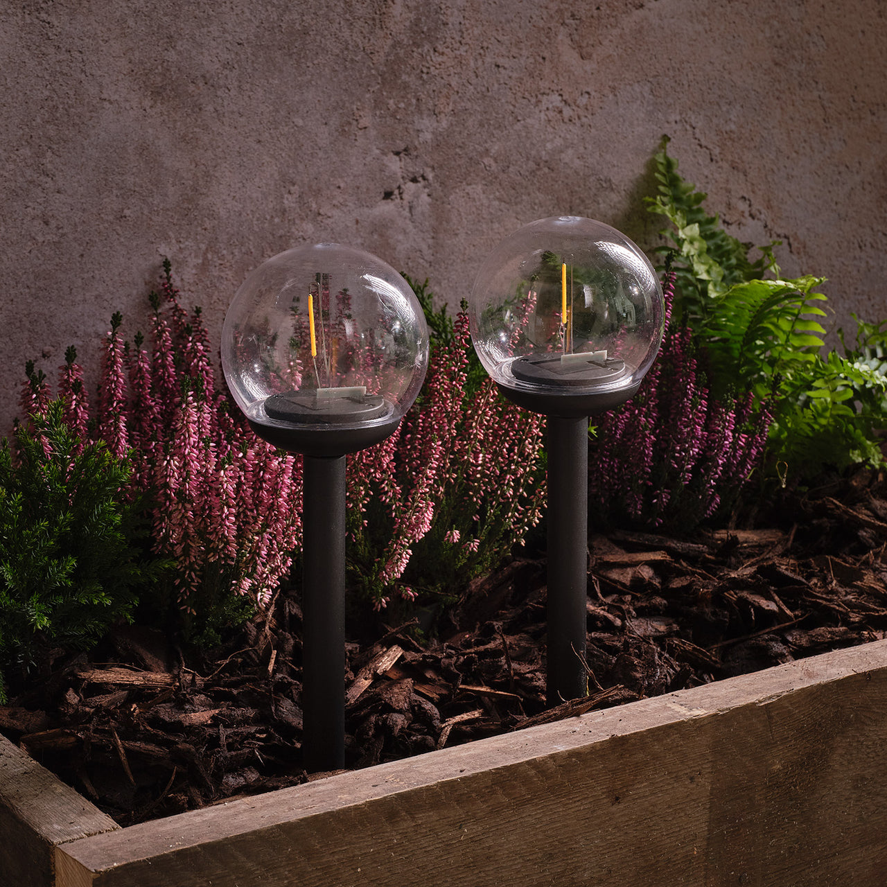 Globe Filament Solar Stake Lights