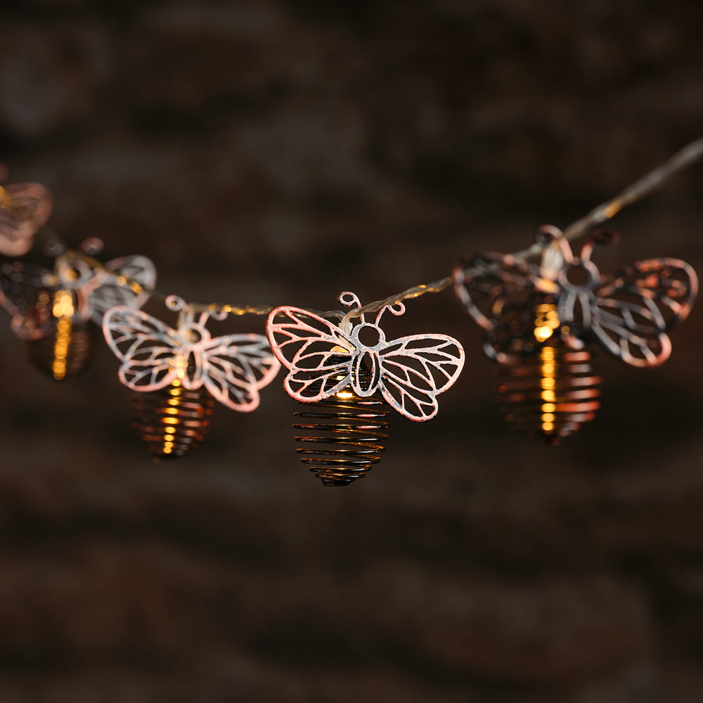 Metal Solar Bee Fairy Lights