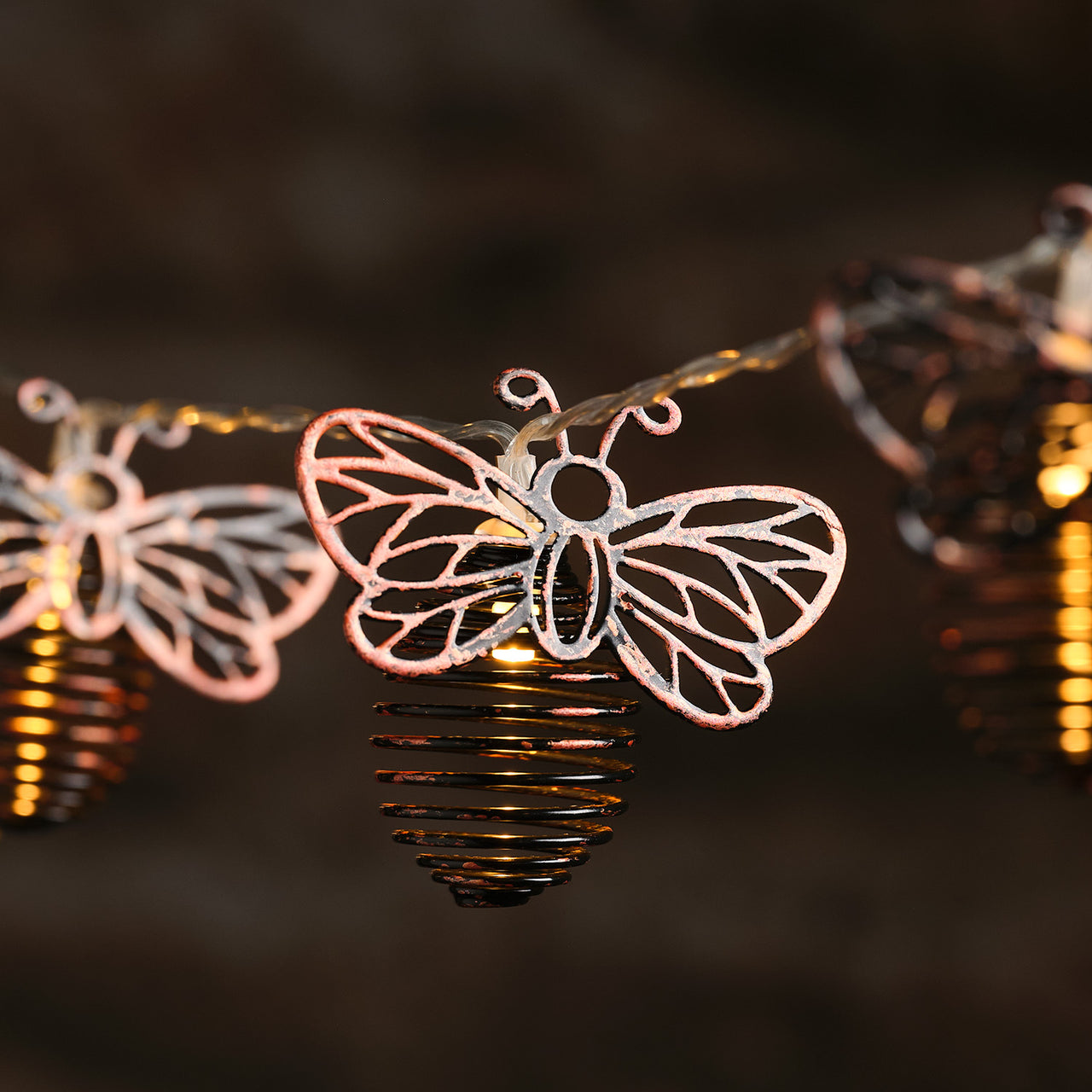 Metal Solar Bee Fairy Lights