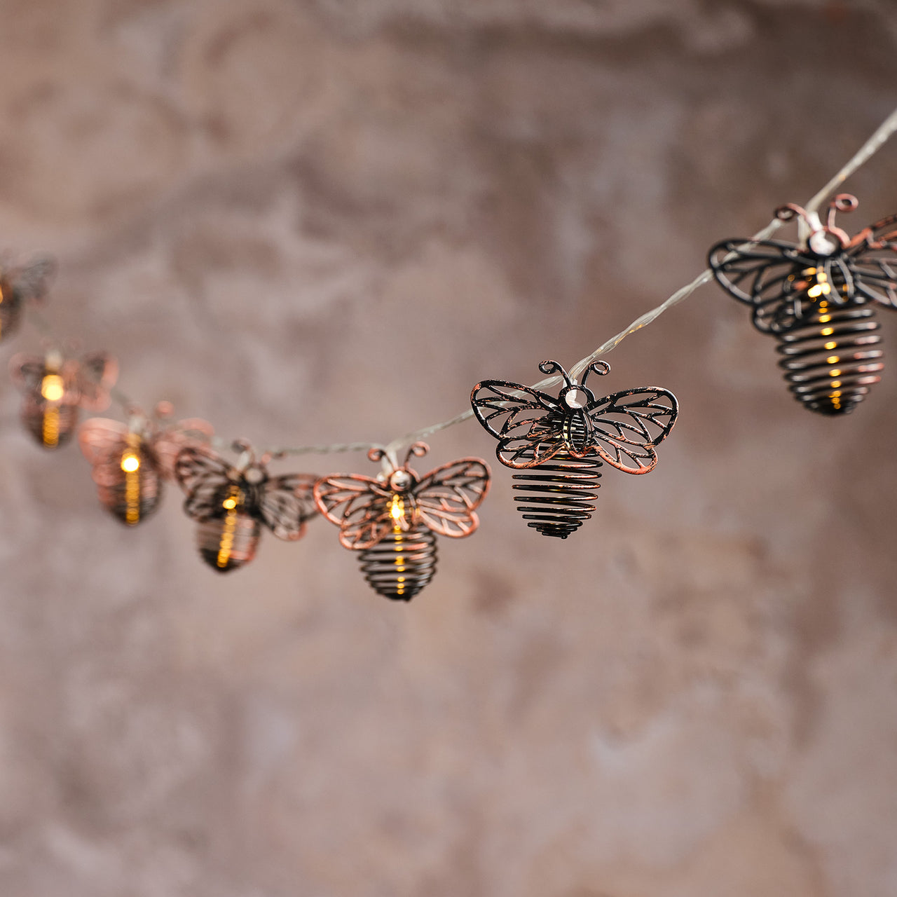 Metal Solar Bee Fairy Lights