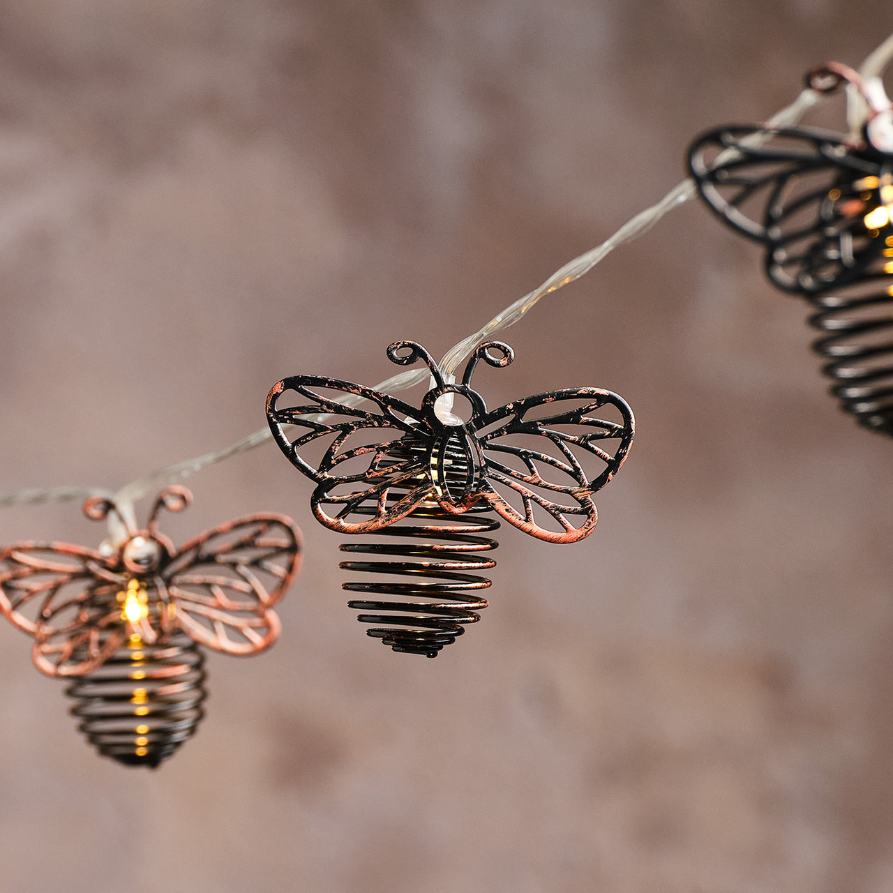 Metal Solar Bee Fairy Lights