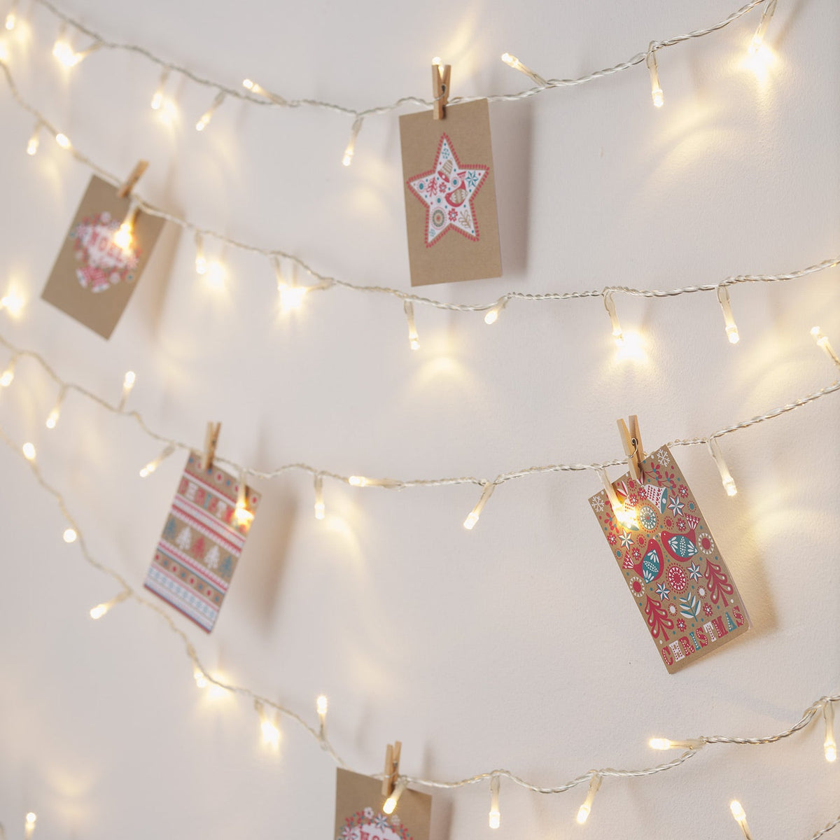 100 Warm White LED Fairy Lights On Clear Cable – Lights4fun.co.uk