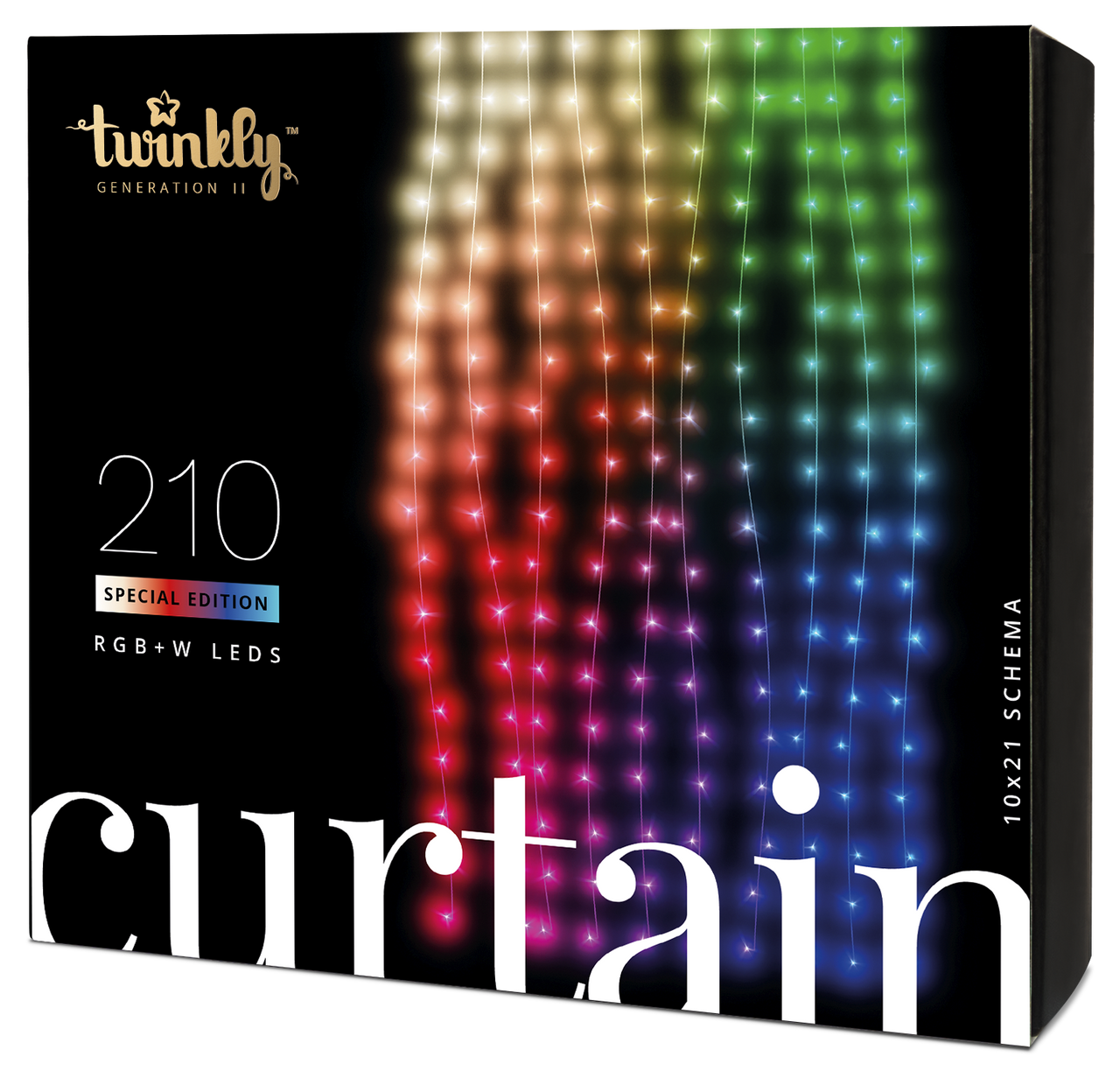 2.1m 210 LED Twinkly Smart App Controlled Curtain Light Special Edition
