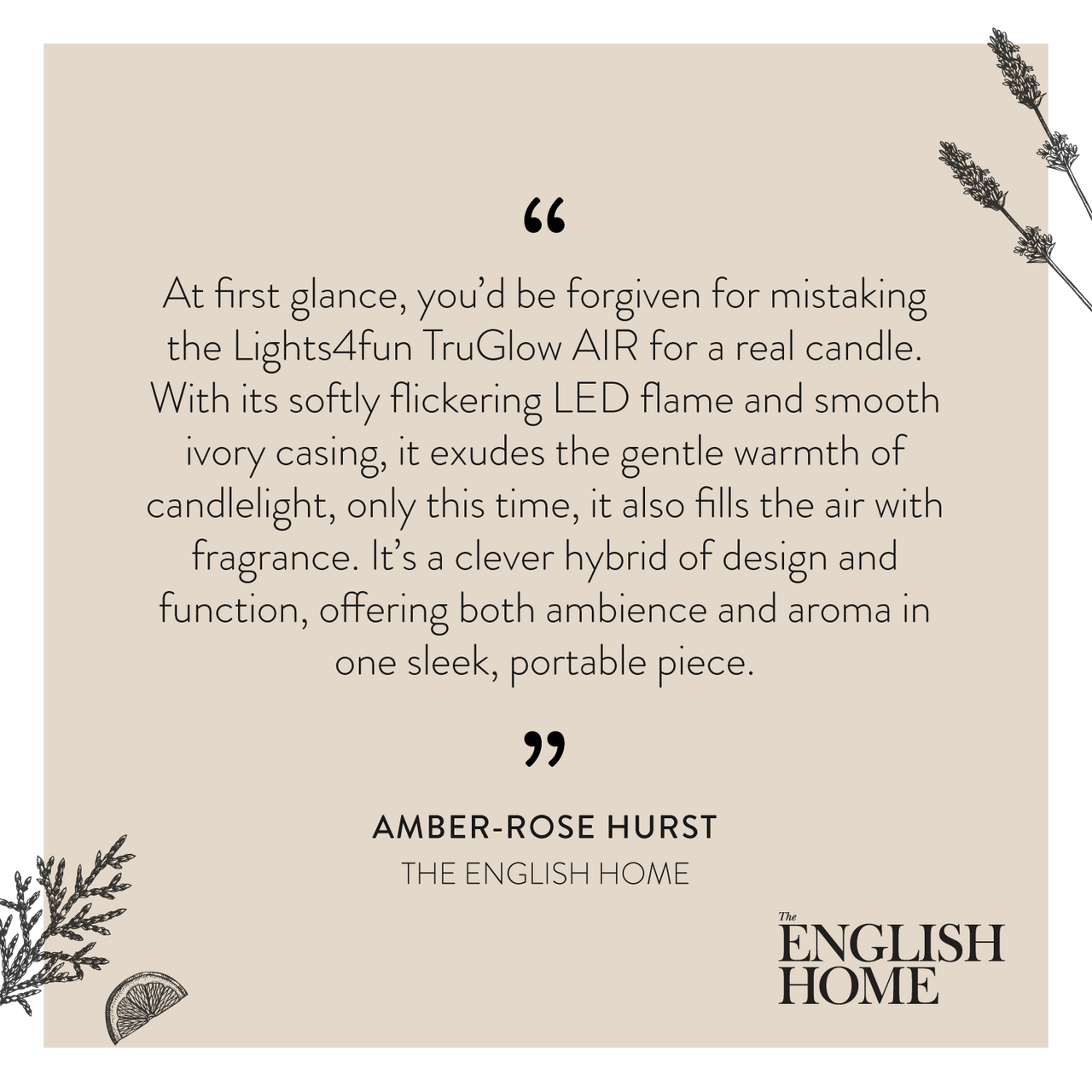 TruGlow AIR® Portable Candle Diffuser