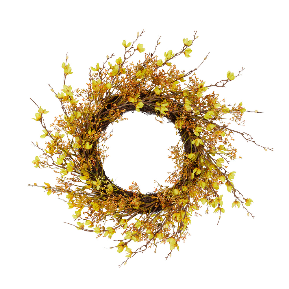60cm Forsythia Flower Spring Wreath