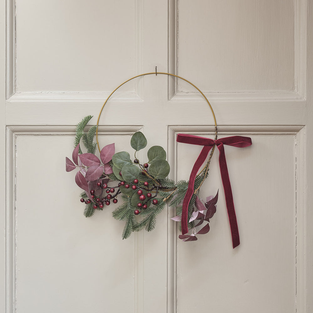 35cm Christmas Joy Ring Wreath
