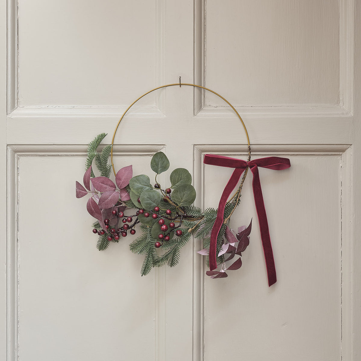 35cm Christmas Joy Ring Wreath