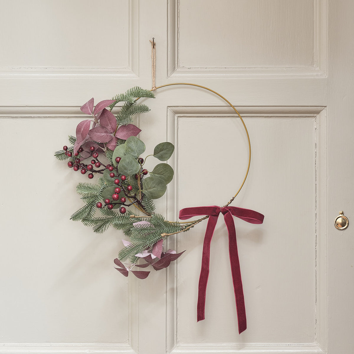 35cm Christmas Joy Ring Wreath