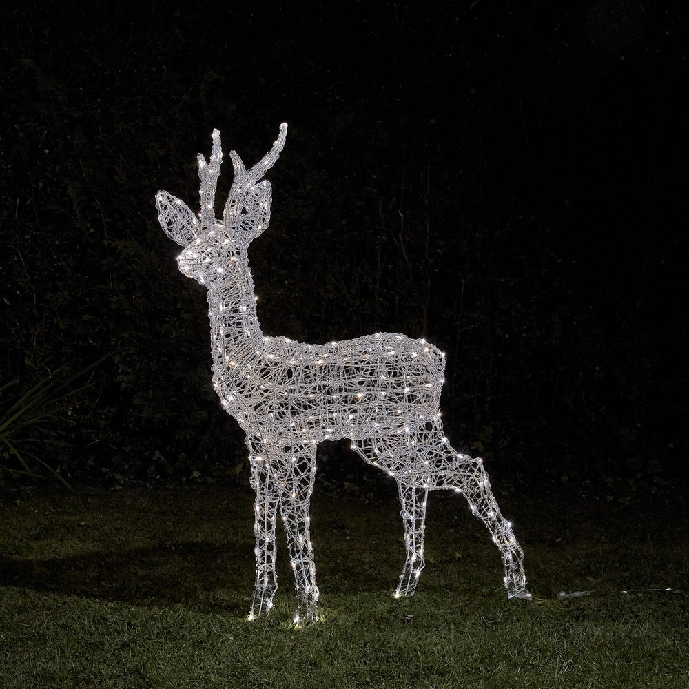 Swinsty Stag Dual Colour LED Battery Operated Outdoor Reindeer