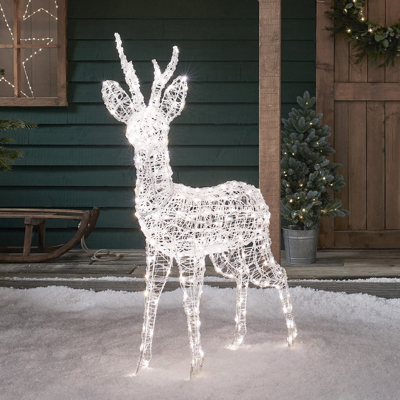 Swinsty Stag Dual Colour LED Light Up Reindeer