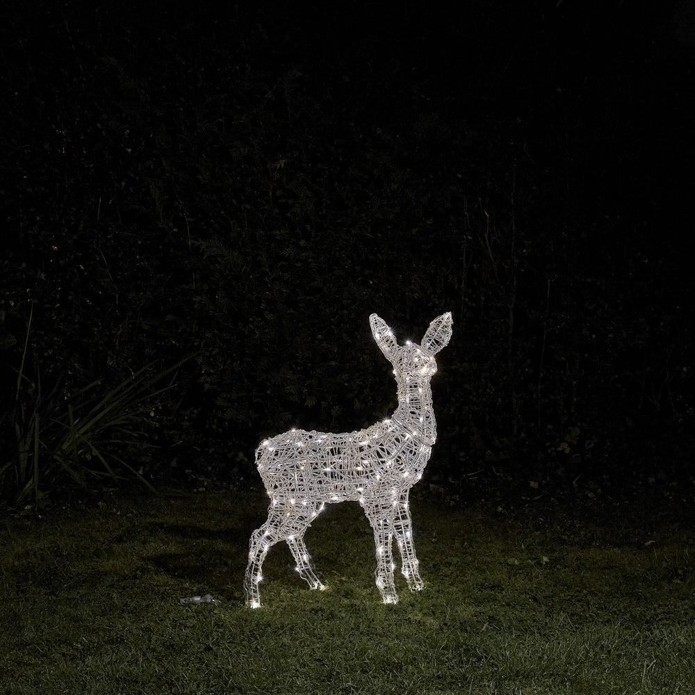 Swinsty Fawn Dual Colour LED Battery Operated Outdoor Reindeer