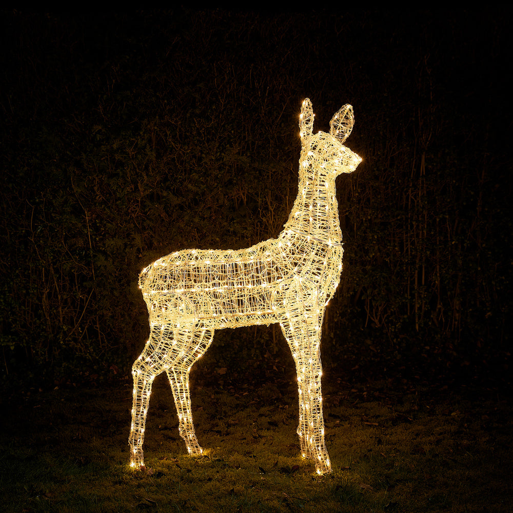 1.4m Swinsty Doe Dual Colour LED Light Up Reindeer