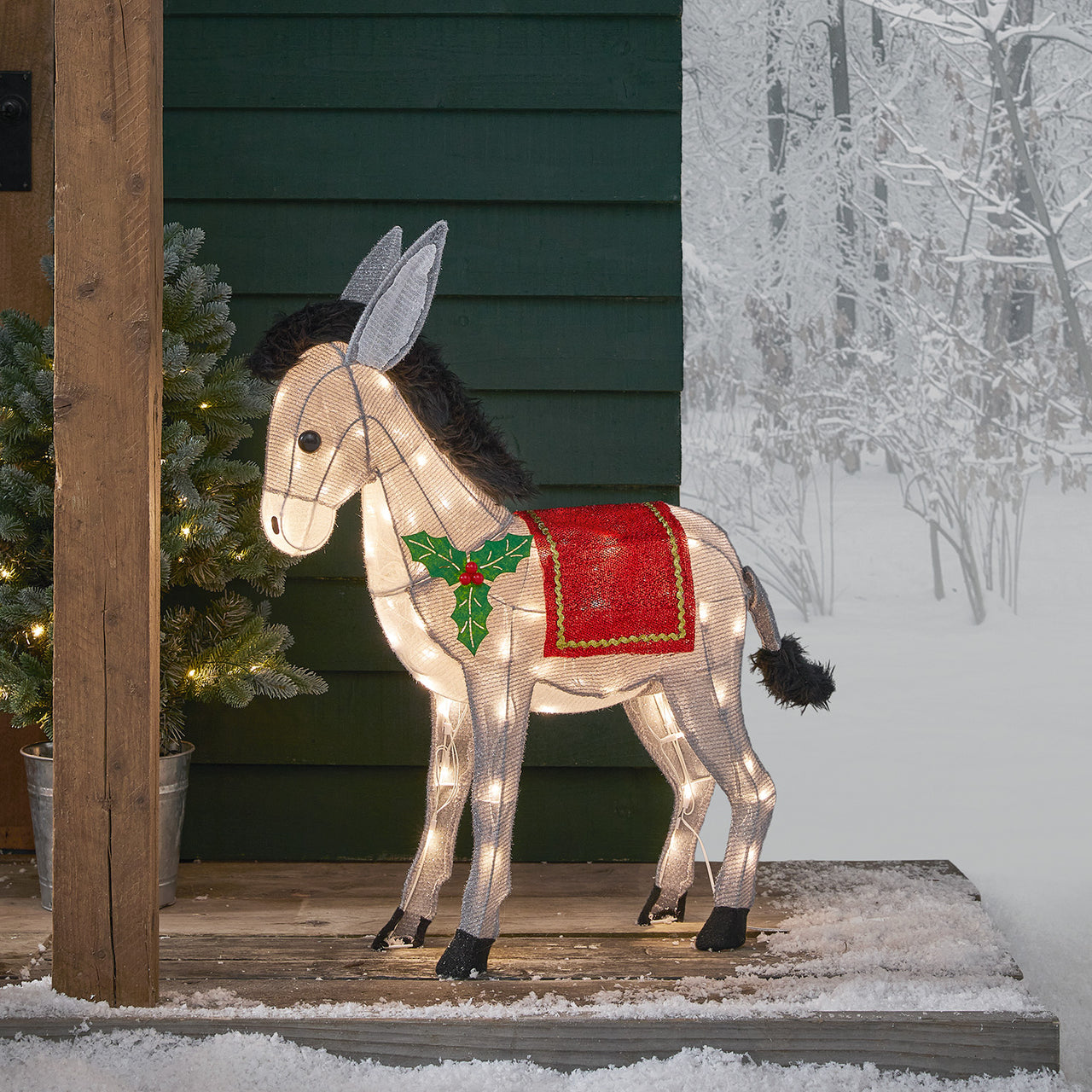 Nativity Donkey Battery Christmas Figure