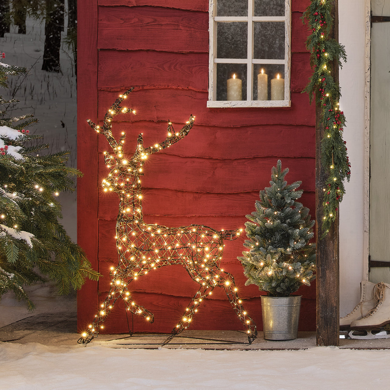 1.15m Dual LED Studley Stag Light Up Reindeer