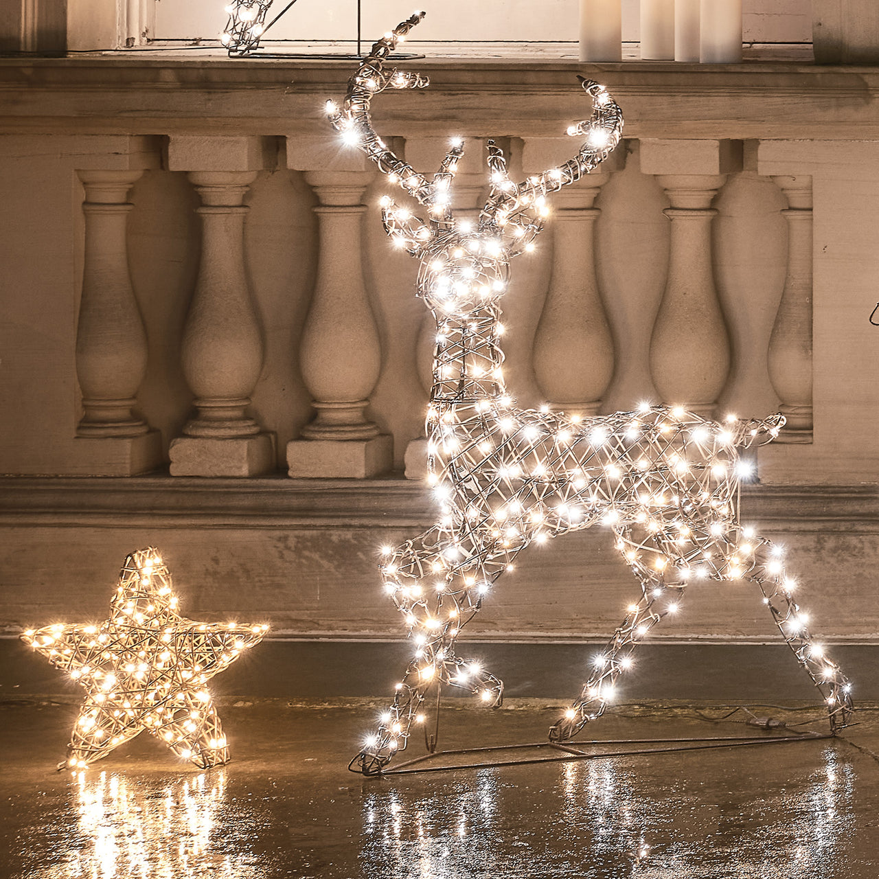 1.15m Dual LED Studley Stag Light Up Reindeer