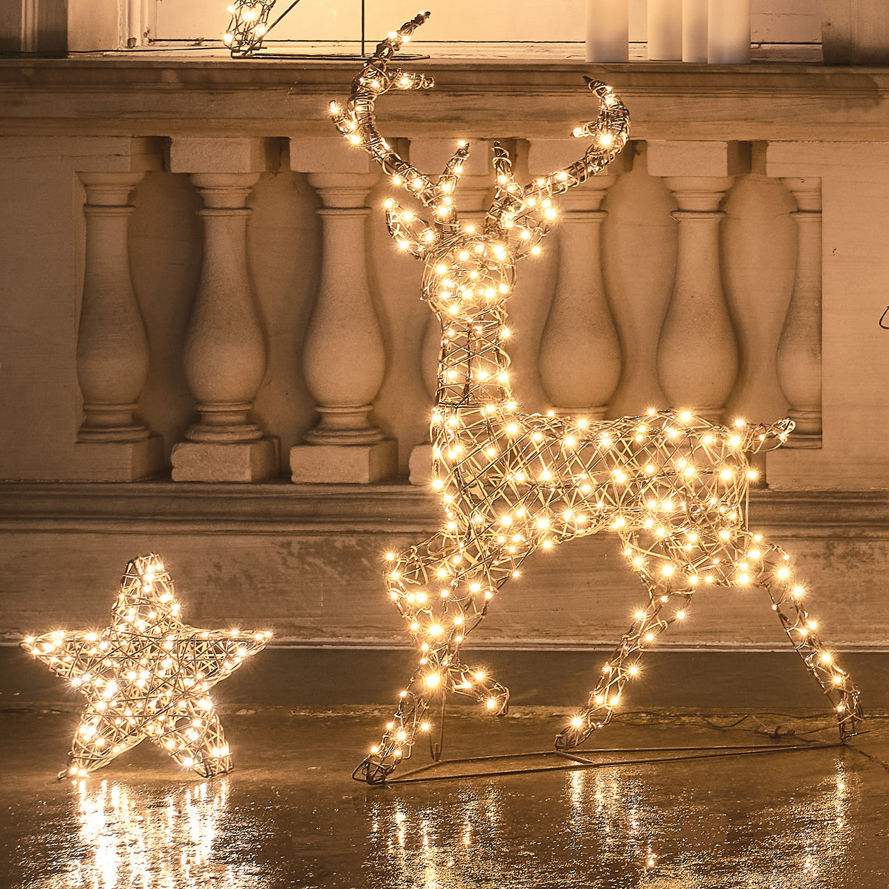 1.15m Dual LED Studley Stag Light Up Reindeer