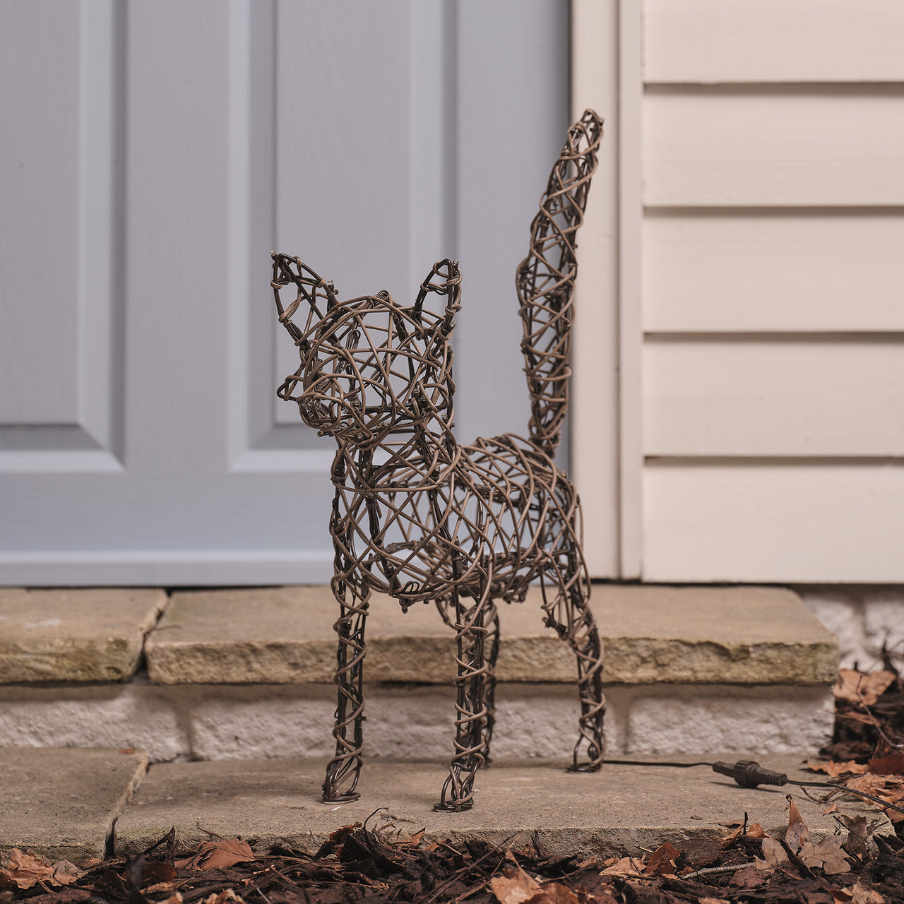Sherwood Rattan LED Light Up Fox Figure