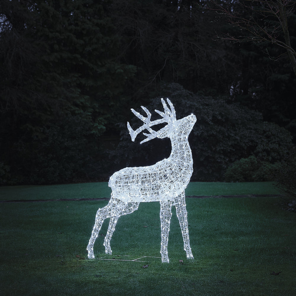 1.5m XL Dual LED Swinsty Acrylic Stag Light Up Reindeer