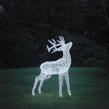 1.5m XL Dual LED Swinsty Acrylic Stag Light Up Reindeer