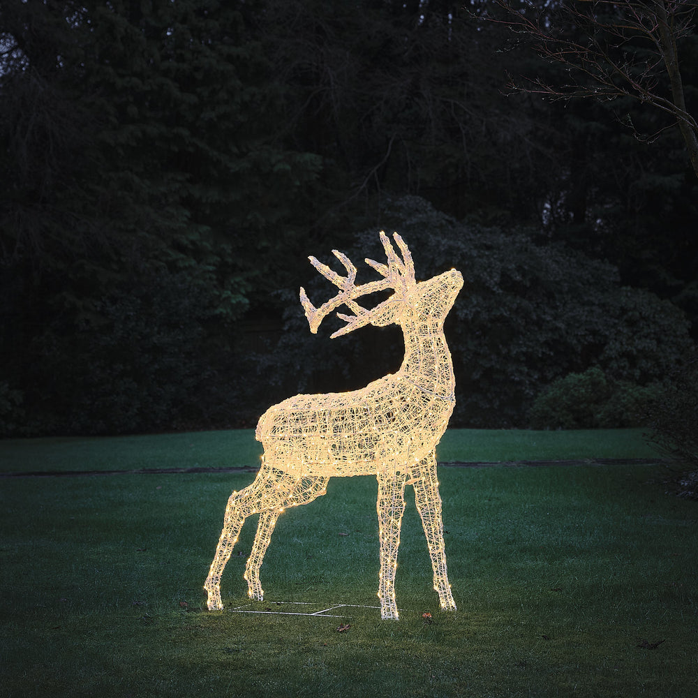 1.5m XL Dual LED Swinsty Acrylic Stag Light Up Reindeer