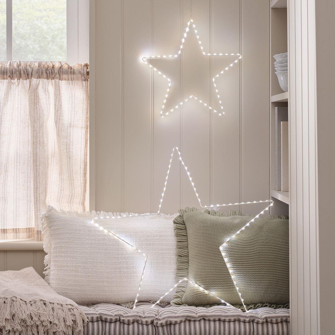 Set of 2 Dual Colour LED Osby Star Silhouettes